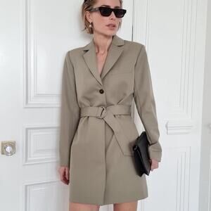 ANINE BING  Campbell Long Sleeve Trench Minidress Size Small